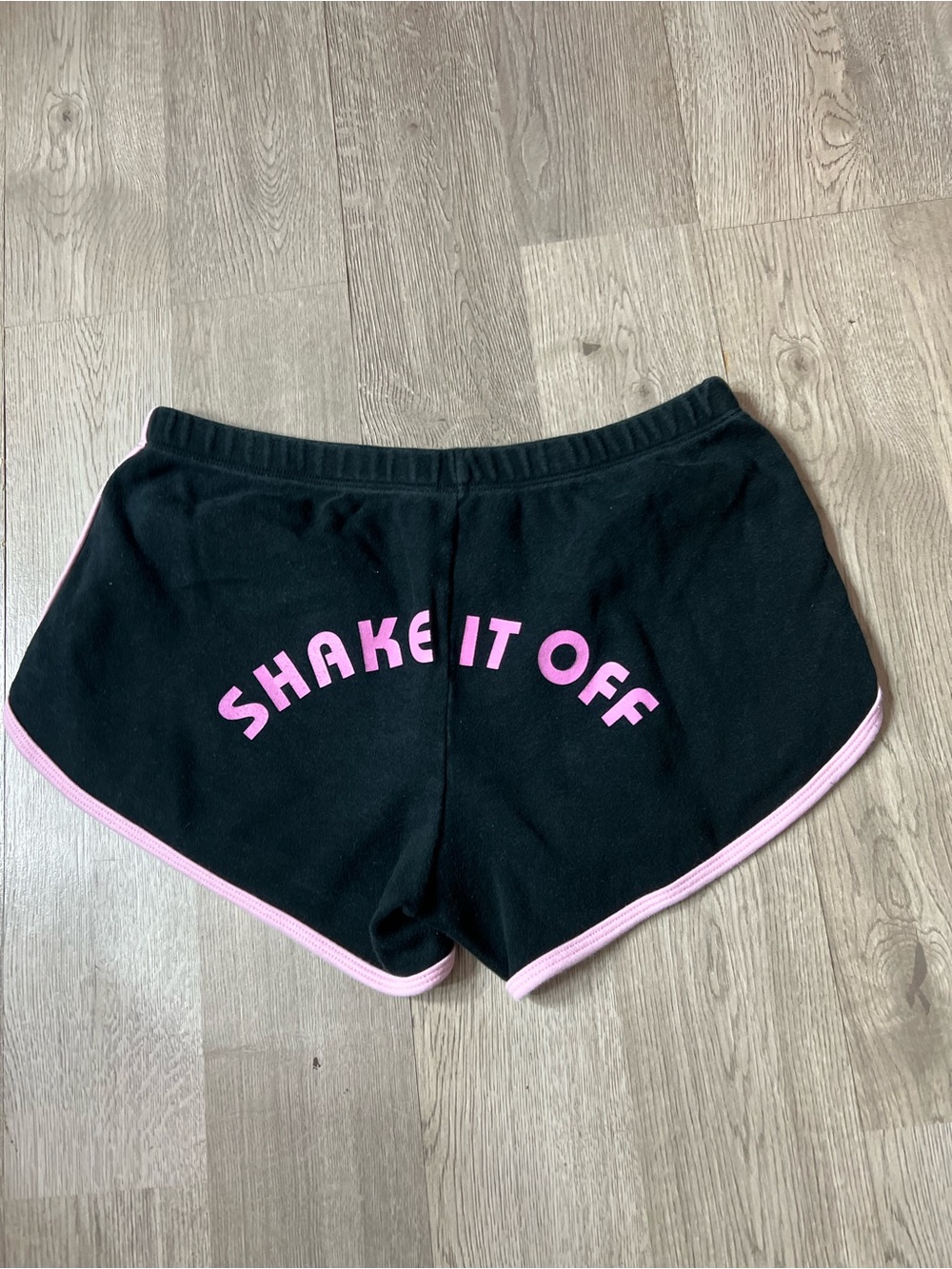 American Apparel Black Athletic Shorts with Pink Trim